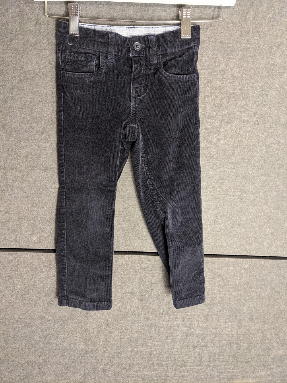 Petit Bateau Navy Black Corduroy Stretch Pants for Kids